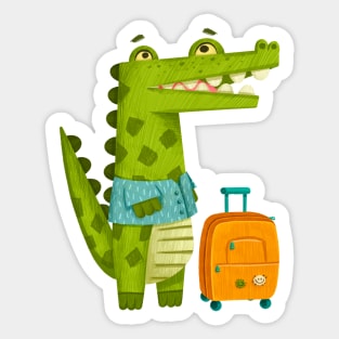 Crocodile on vacation Sticker